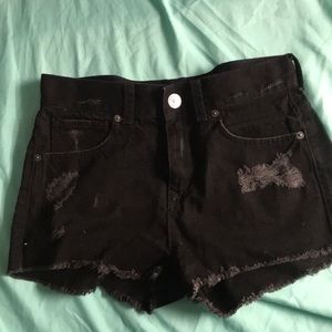 Black express jeans shorts